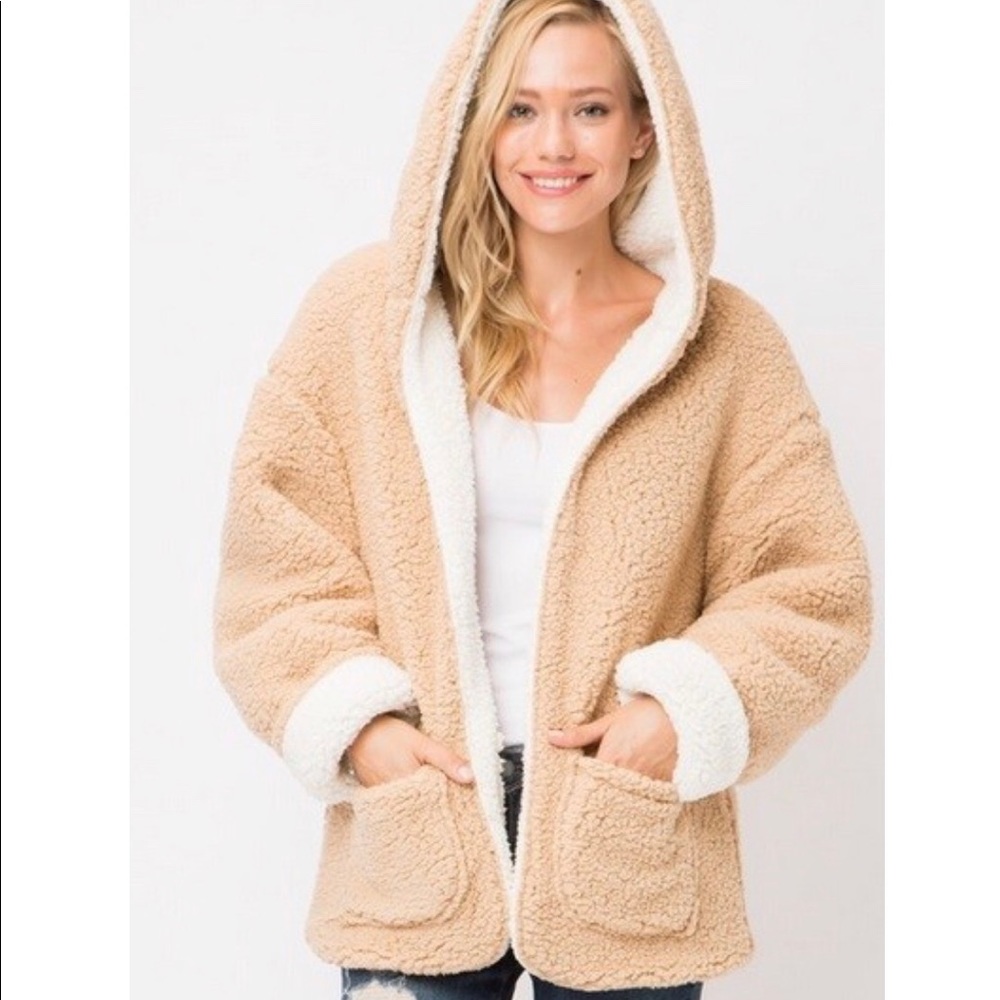 Oversized Reversible Teddy Coat